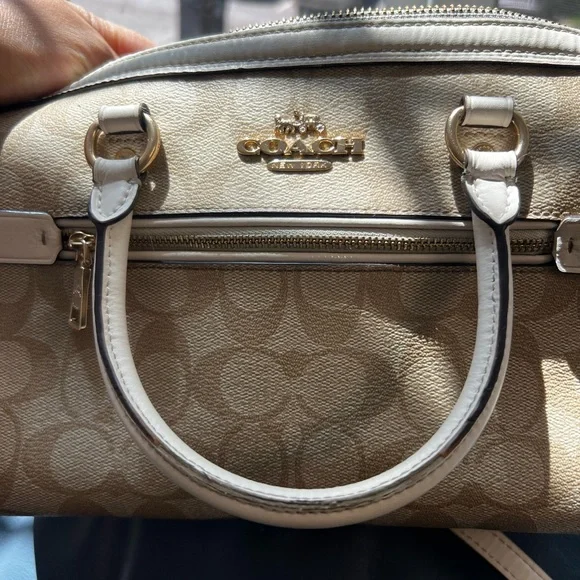 Coach Beige Signature Handbag/crossbody - Picture 6 of 6